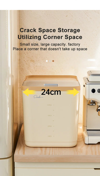 10KG Storage Container – Sealed Cereal, Pet Food, Rice, or Flour  Dispenser with Buckle